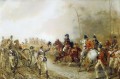 The Duke Of Wellington On The Road To Quatre Bras Robert Alexander Hillingford historische Kampfszenen Militärkrieg